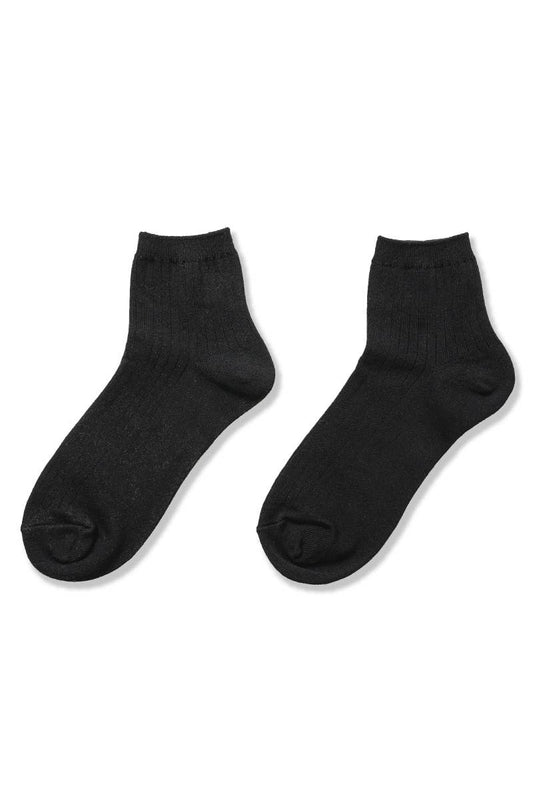 Cotton Crew Socks | Black