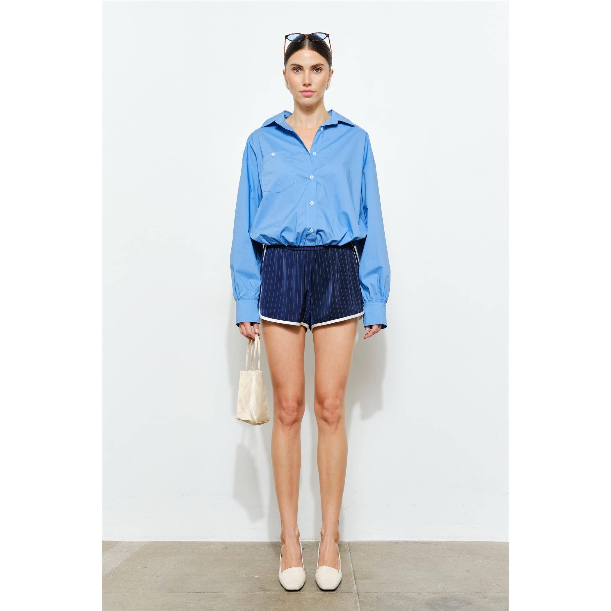 Carlotta Button-Down Shirt in Blue