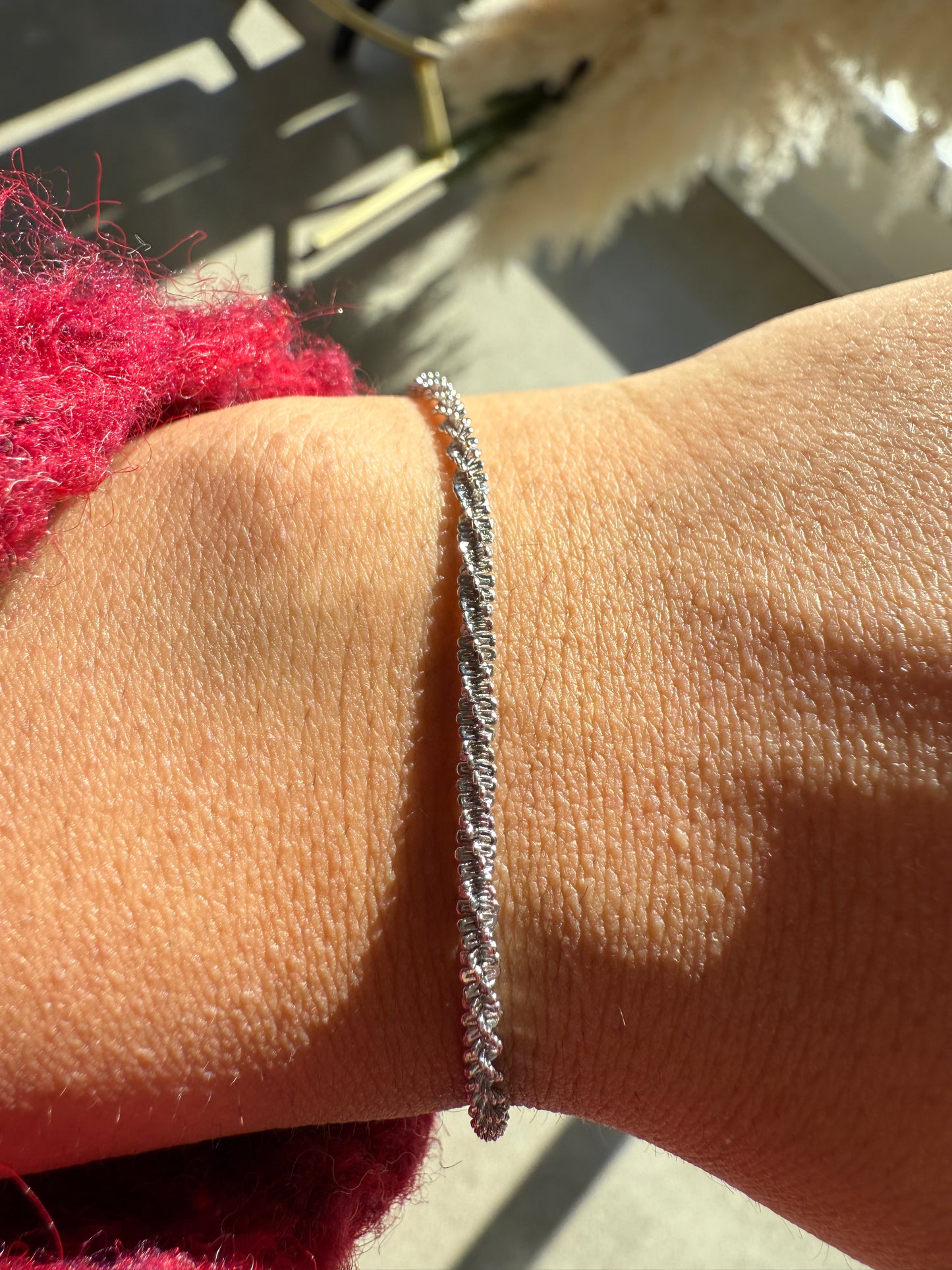 Sparkle Rope Bracelet in Silver