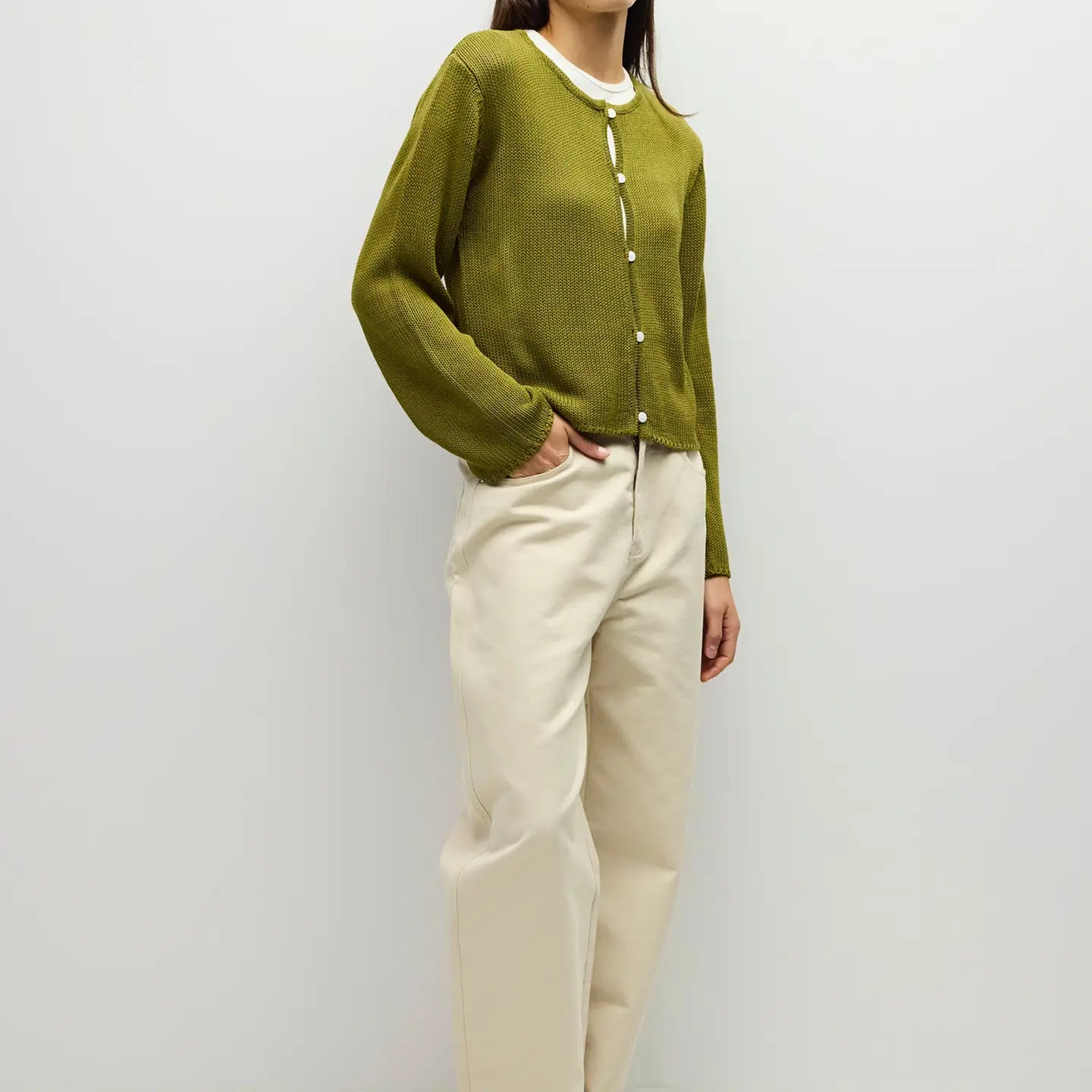 Morgan Cardigan in Moss