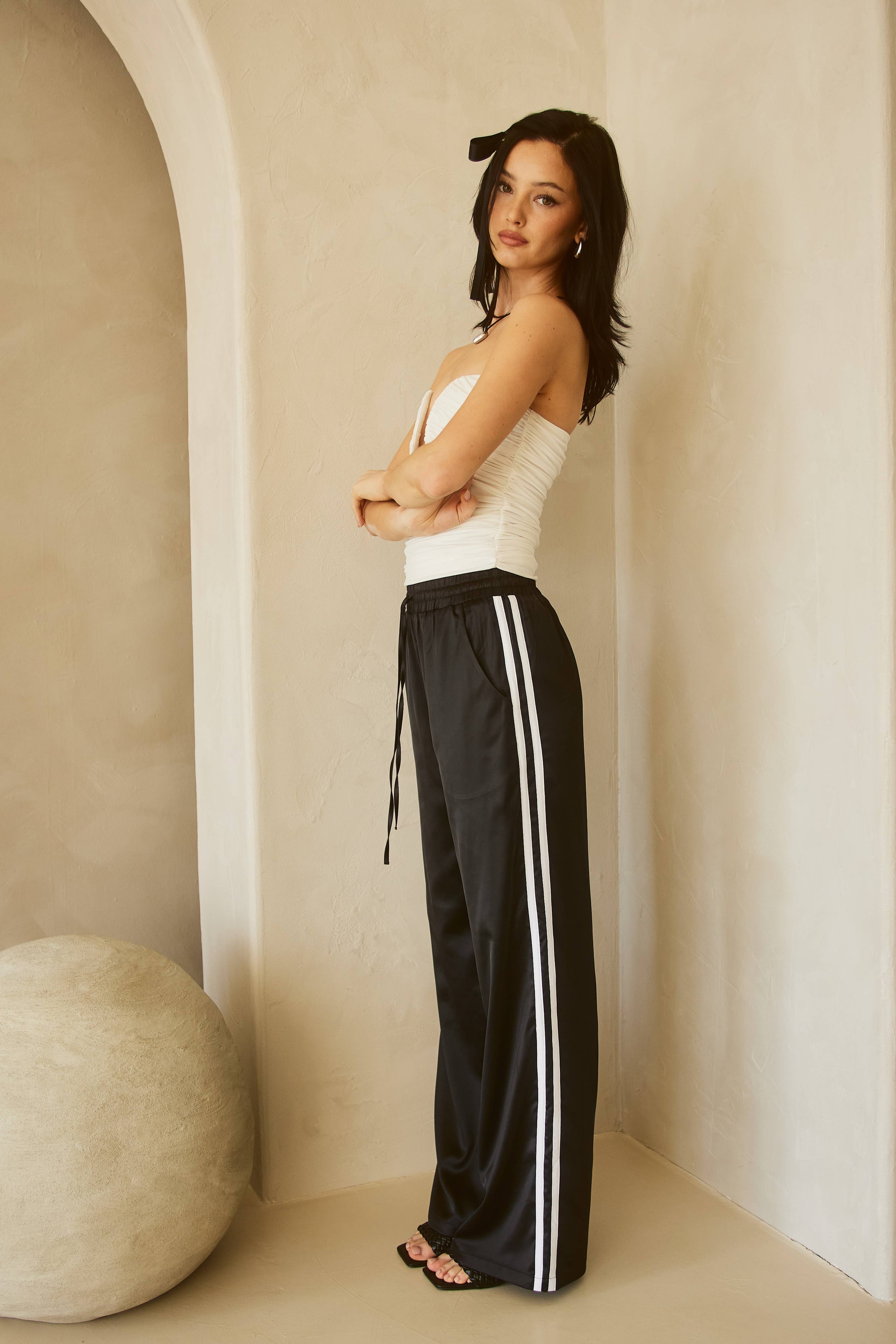 Miranda Satin Track Pants