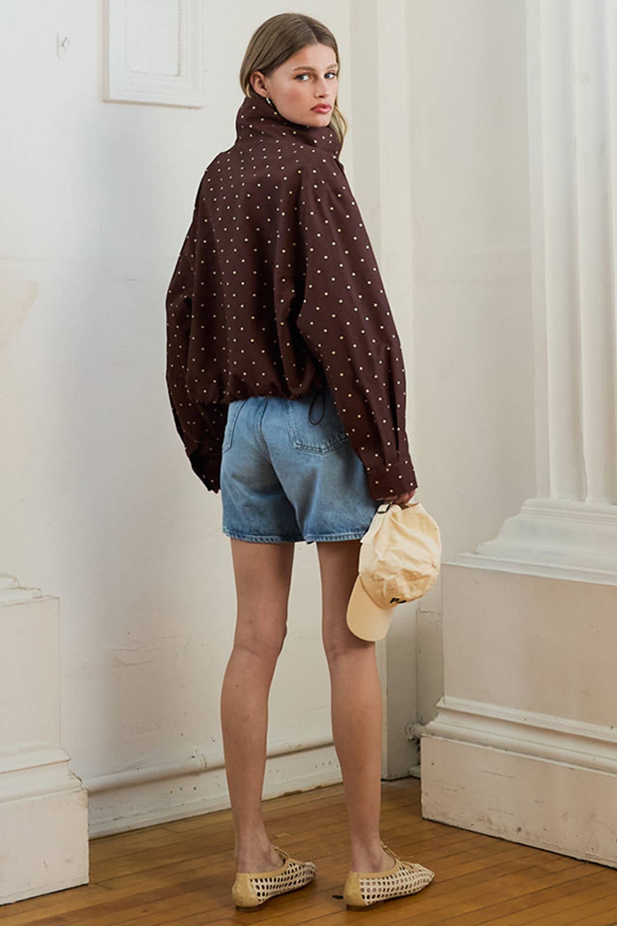 Polka Dot Jacket in Brown