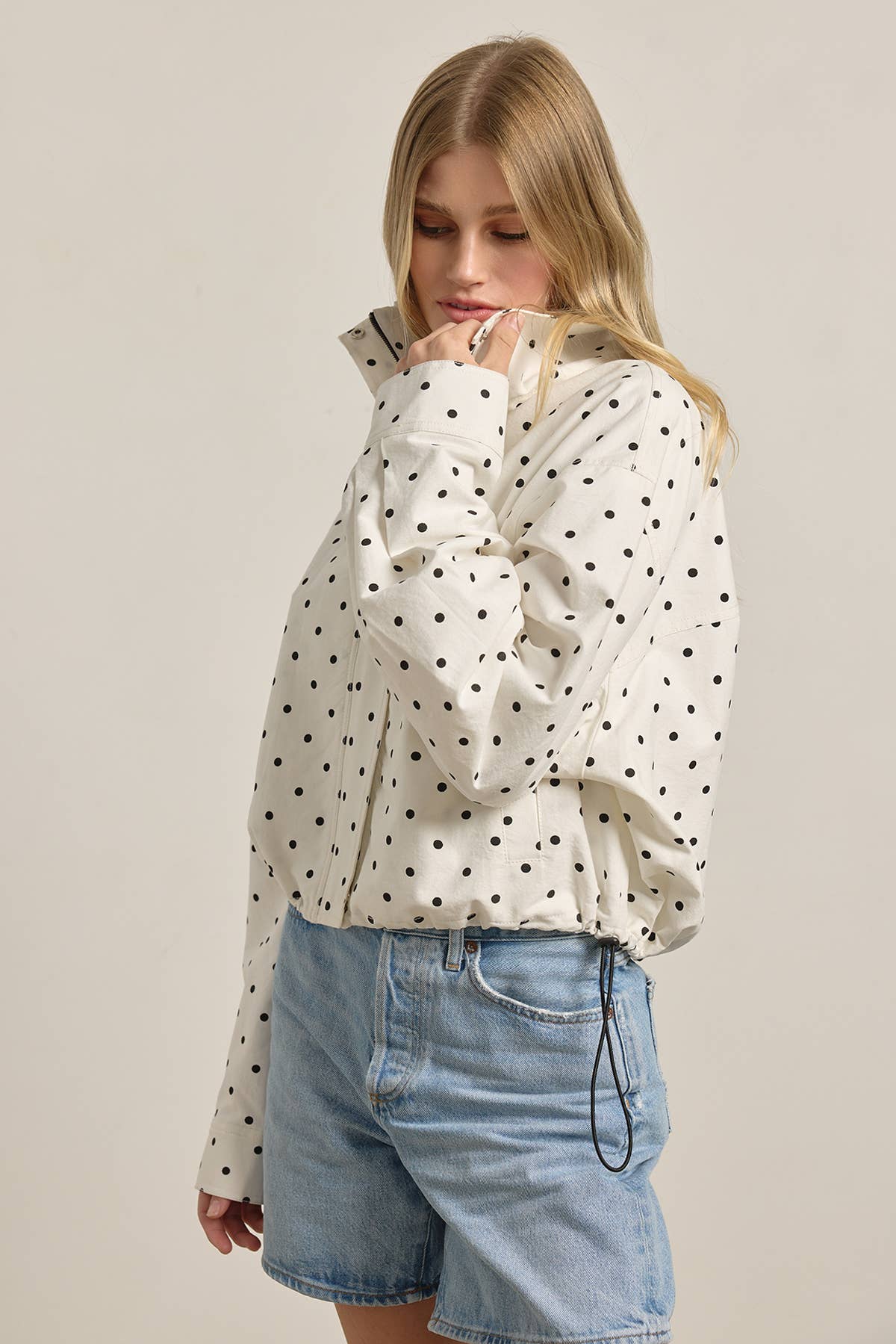 Polka Dot Jacket in White