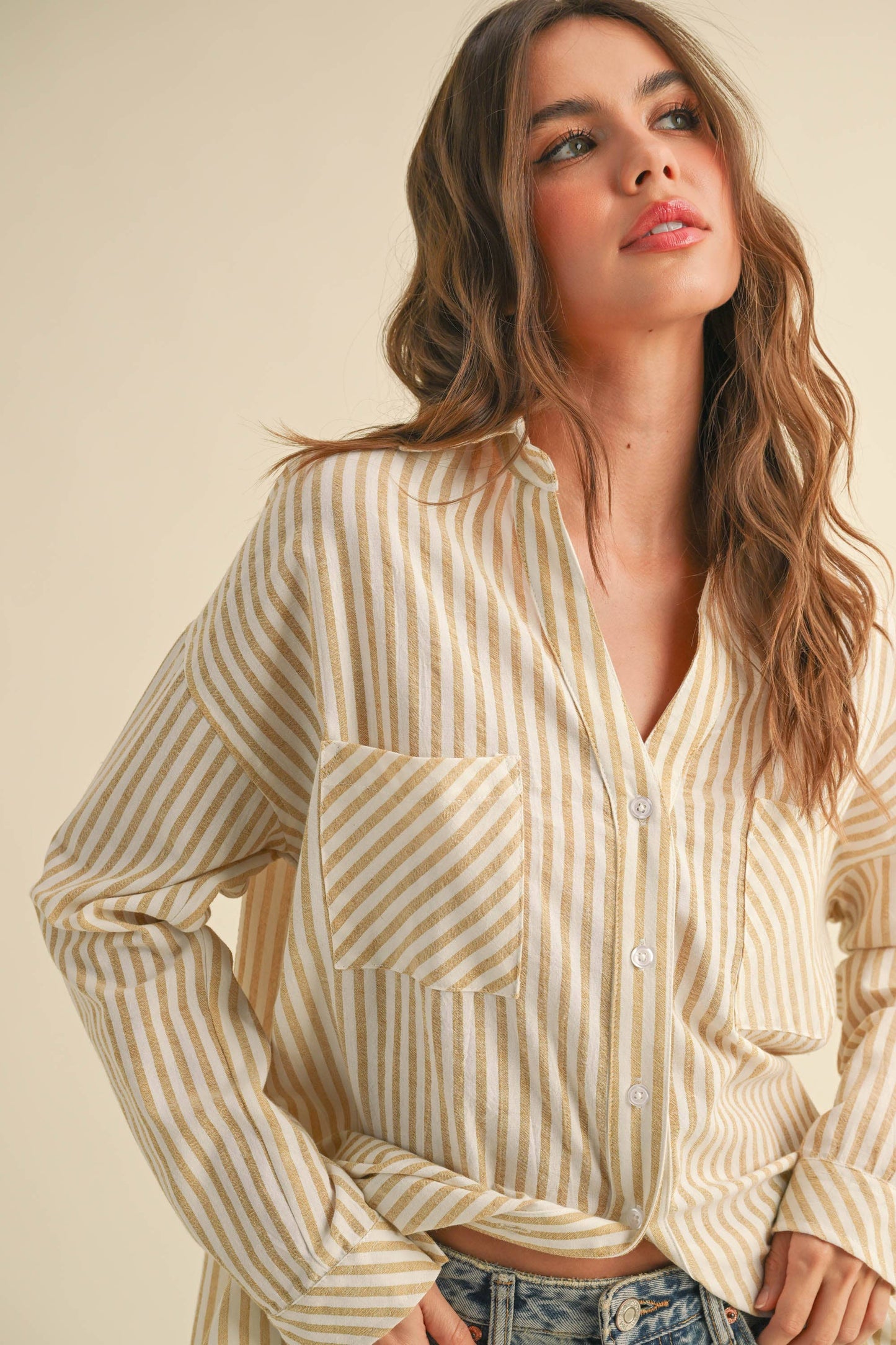 Mustard Button Down