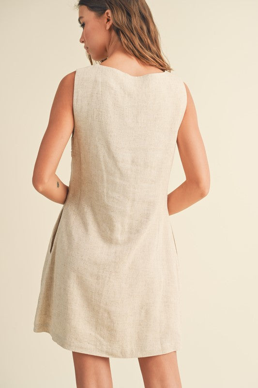 Sophia Linen Mini Dress