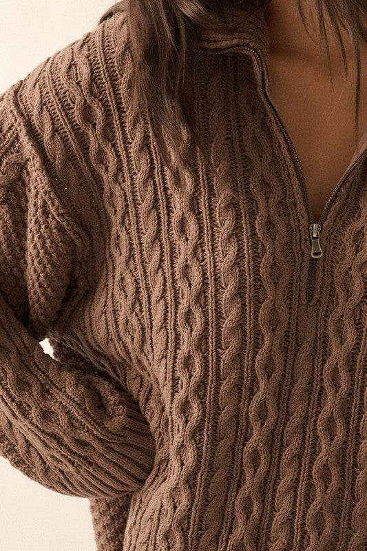 Reagan Sweater Dress in Espresso