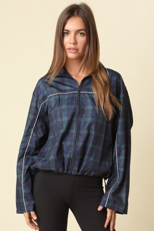 Monroe Plaid Zip Jacket