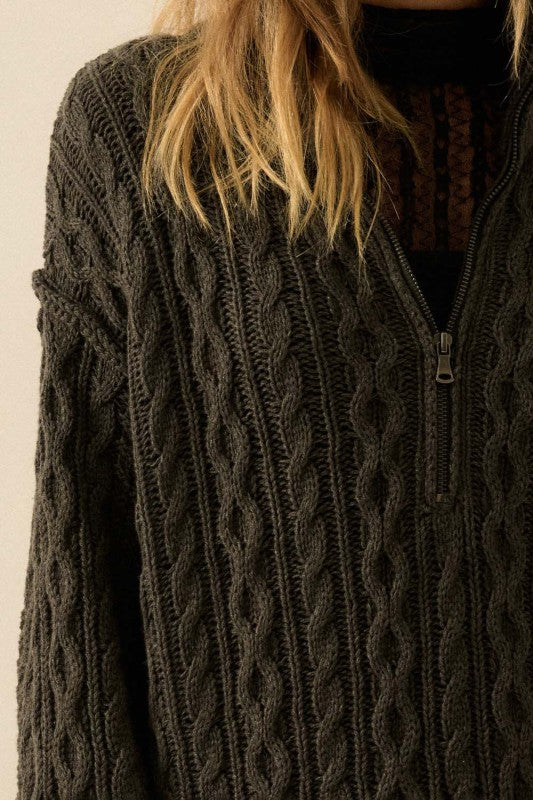 Reagan Sweater Dress in Charcoal