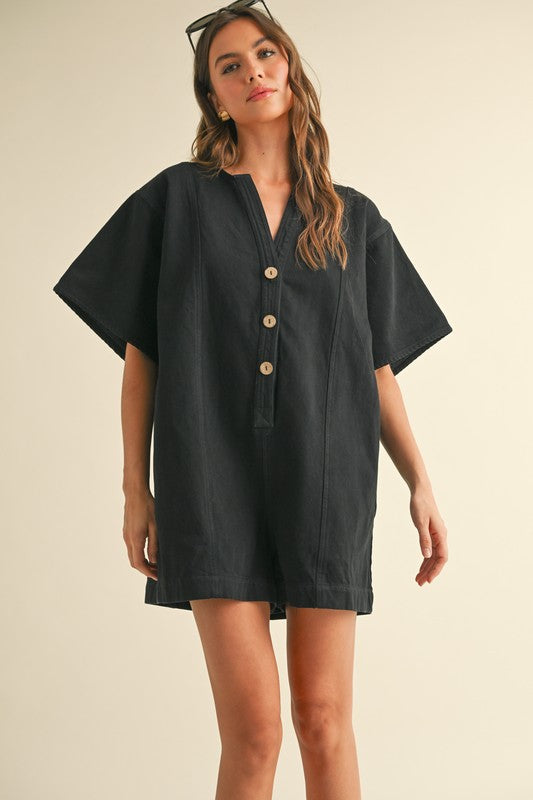 Miranda Romper in Black