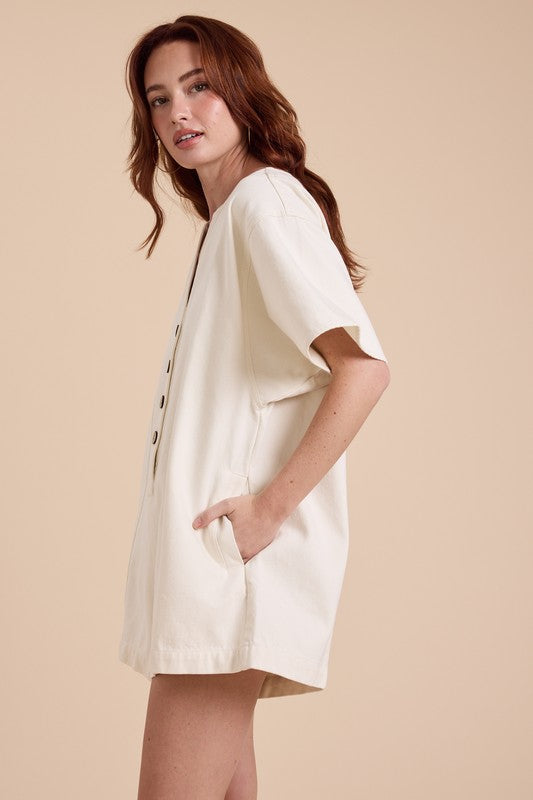 Miranda Romper in Ecru