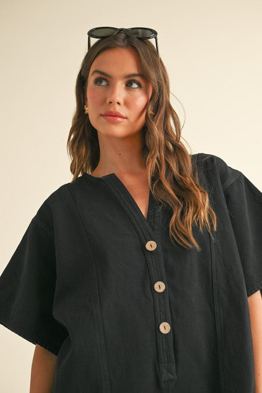 Miranda Romper in Black