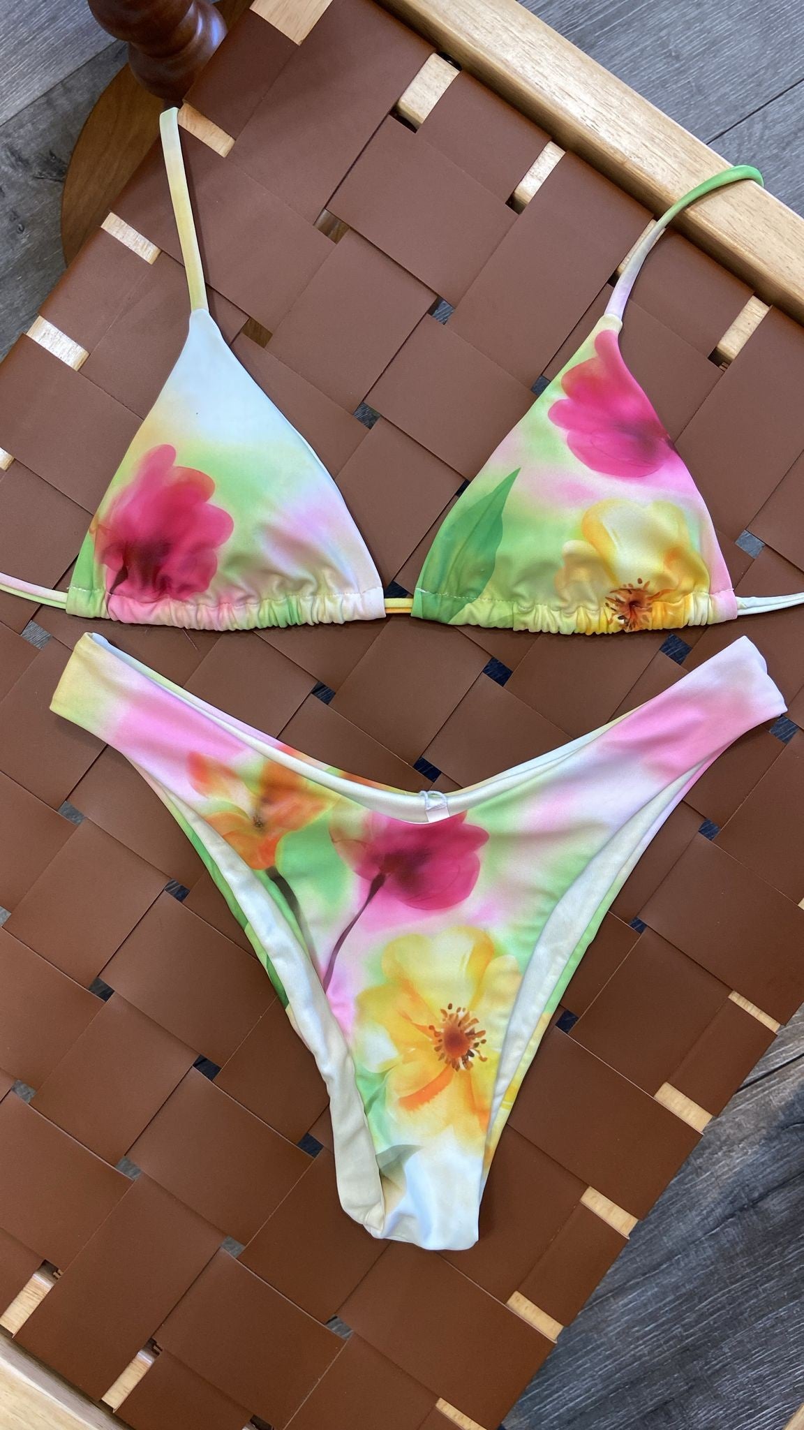 Floral Sunset Bikini Top