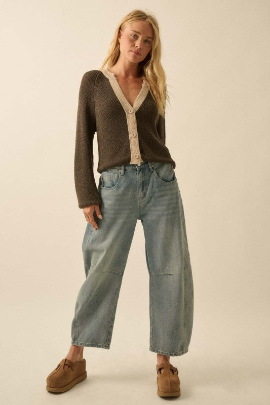 Kendall Cardigan in Charcoal Brown