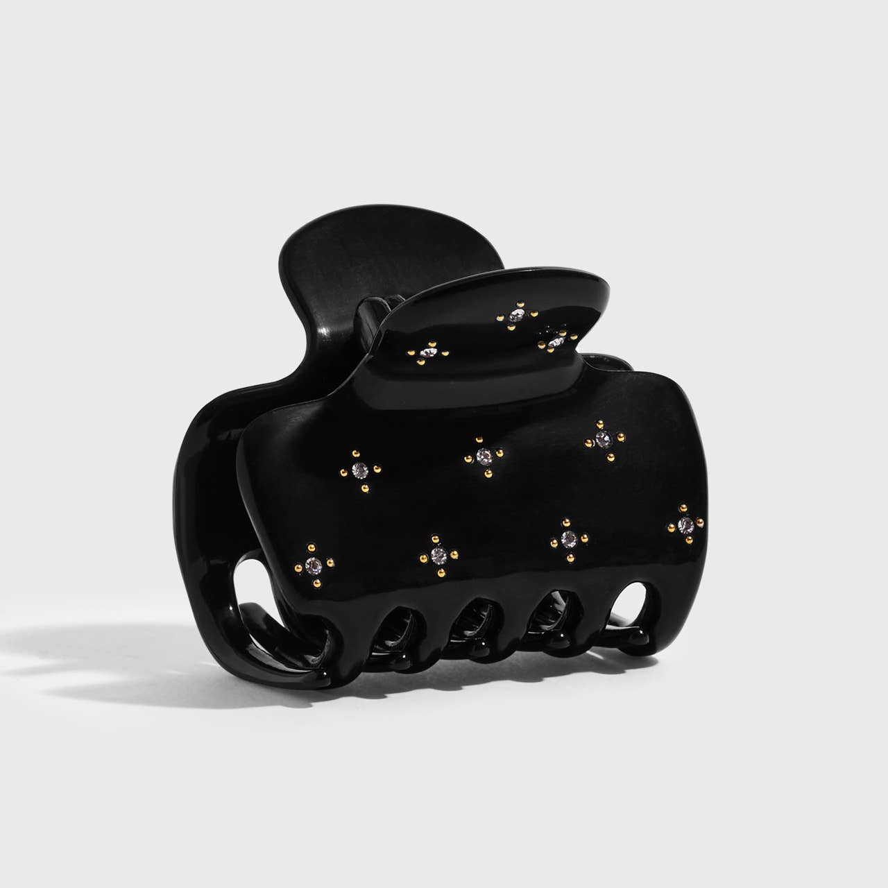 Cloud Clip Black Rhinestone