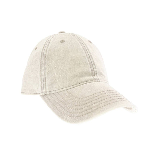 Acid Wash Ball Cap in Beige