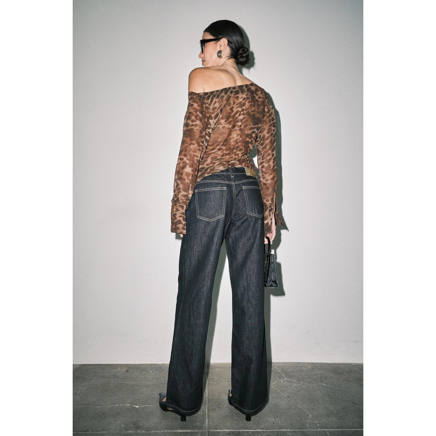 Linda Sheer Leopard Top