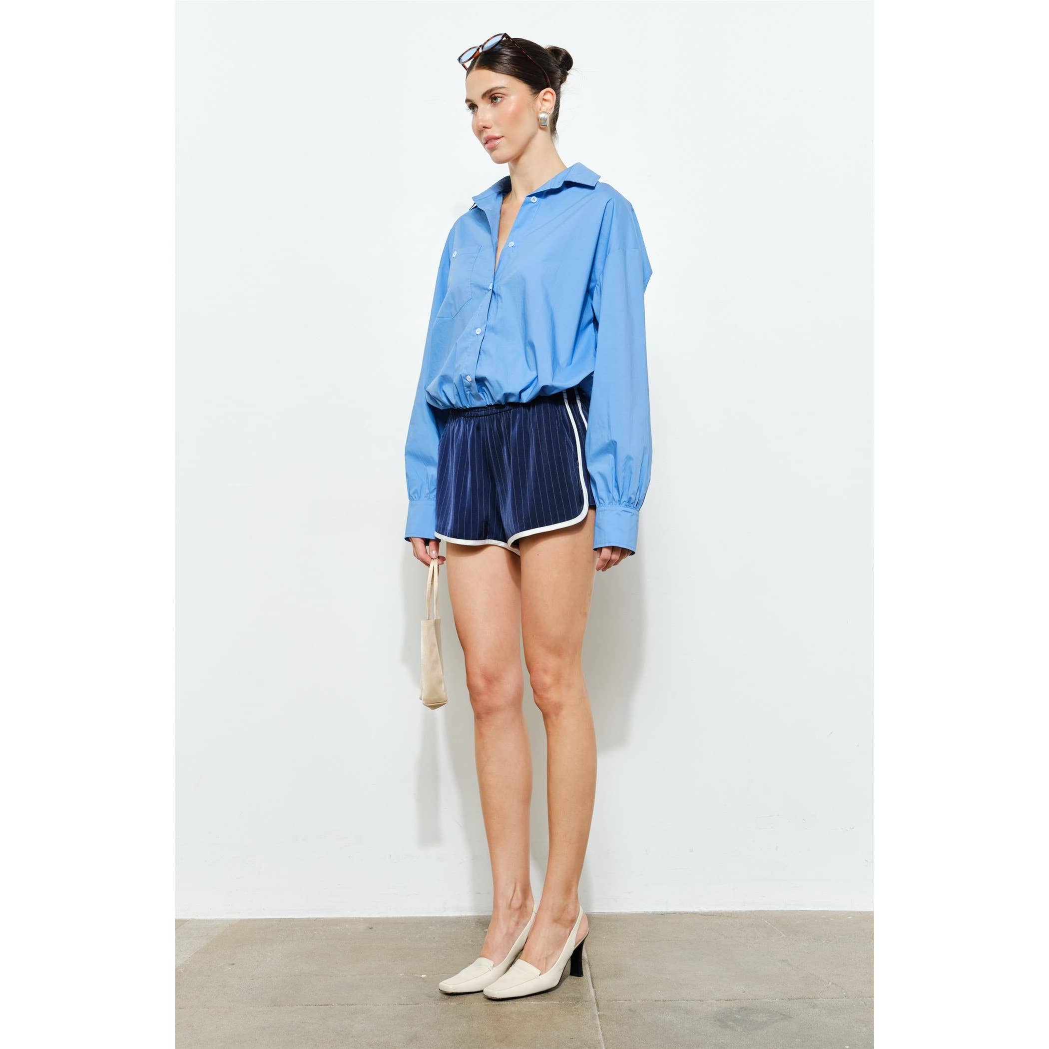 Carlotta Button-Down Shirt in Blue