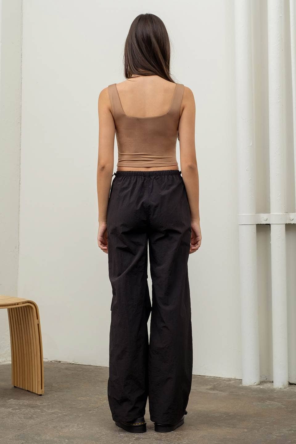 Drawstring Parachute Pants