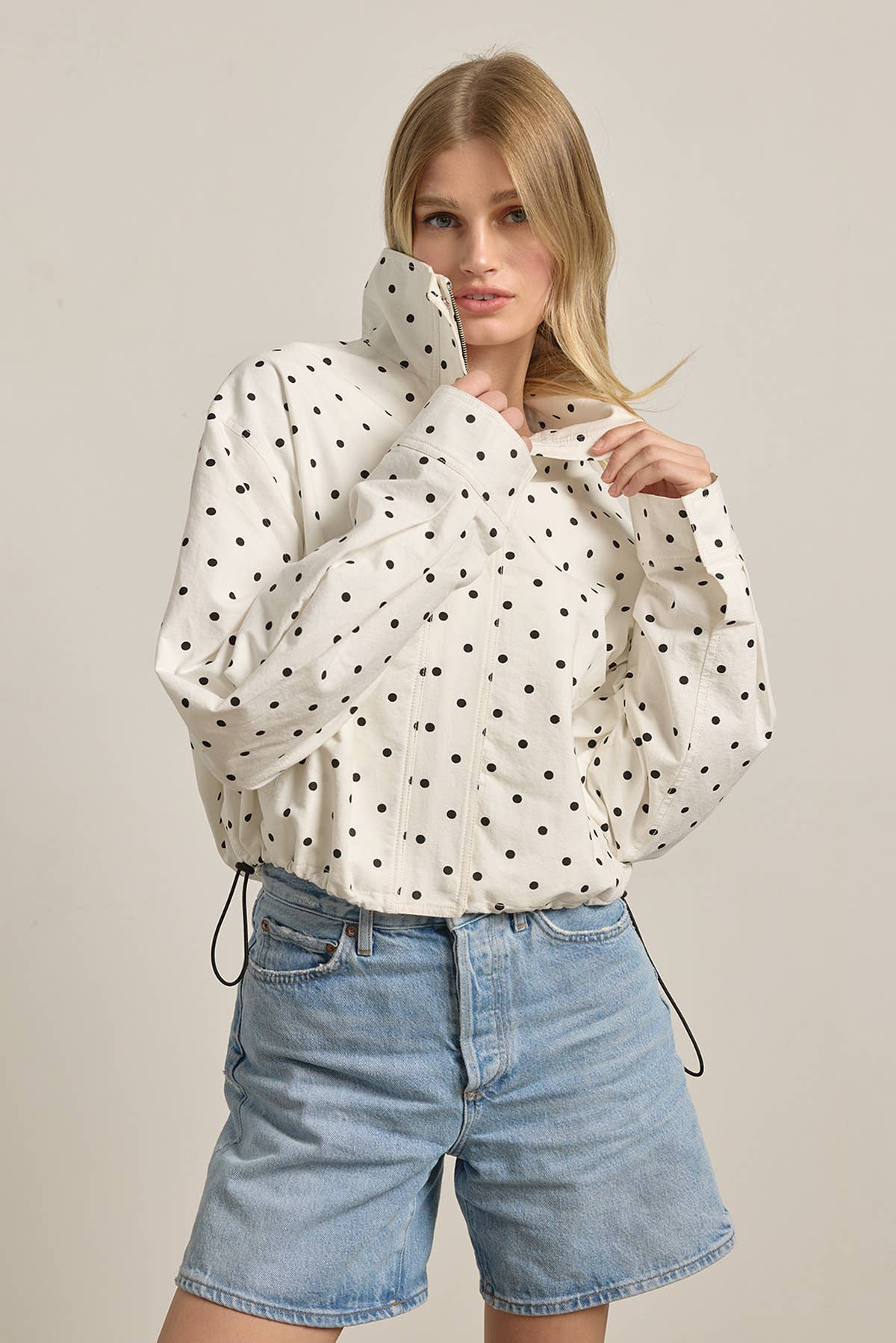 Polka Dot Jacket in White