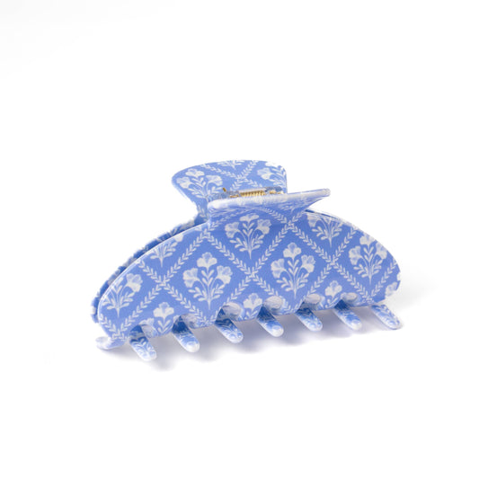 Blue Trellis Claw Clip