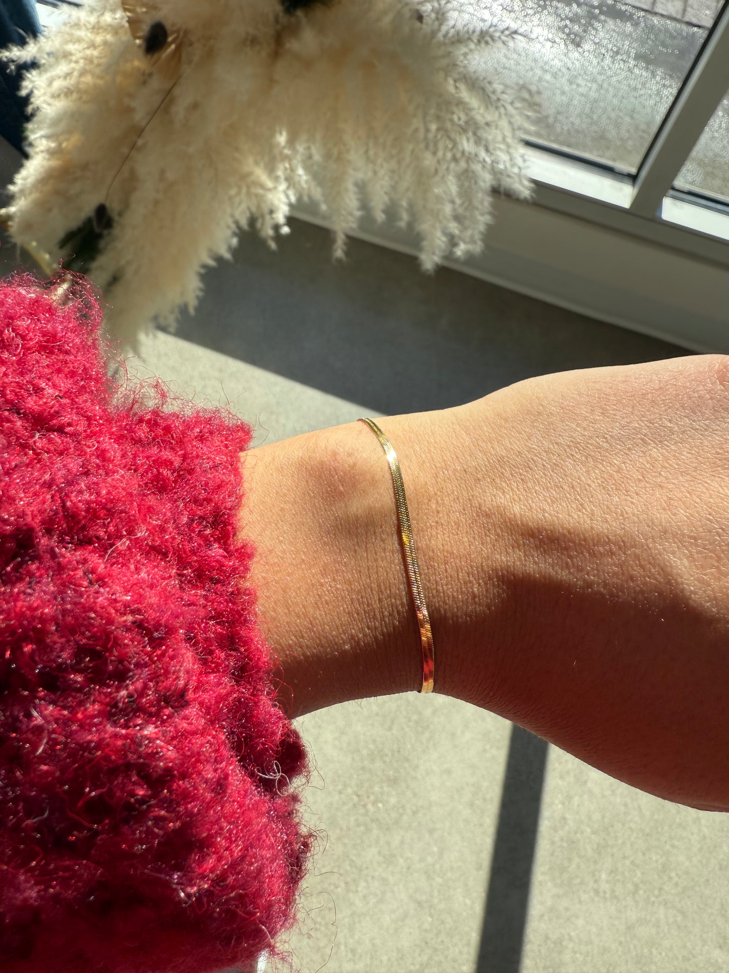 Herringbone Bracelet in Gold