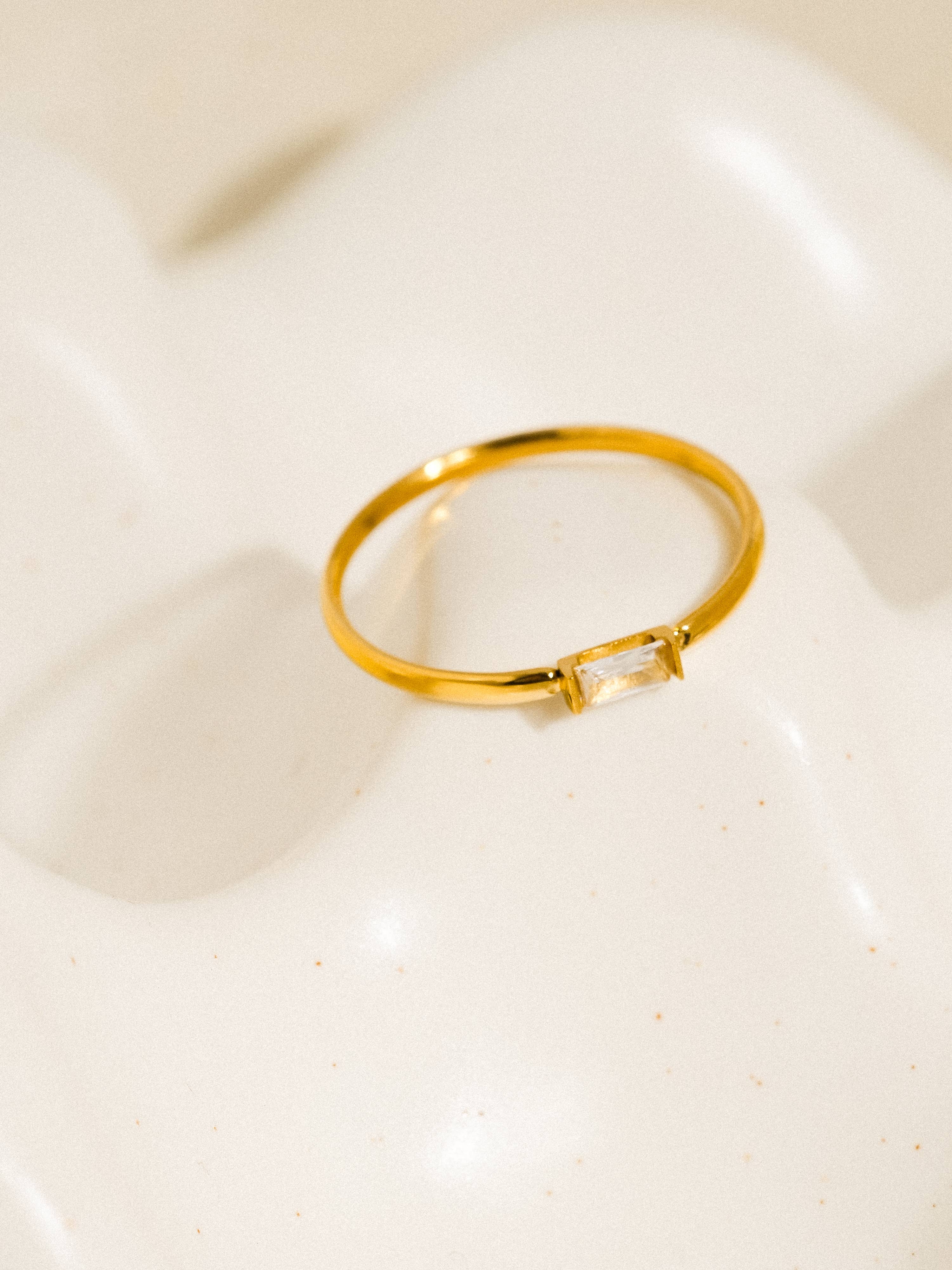 Thin Emerald Ring