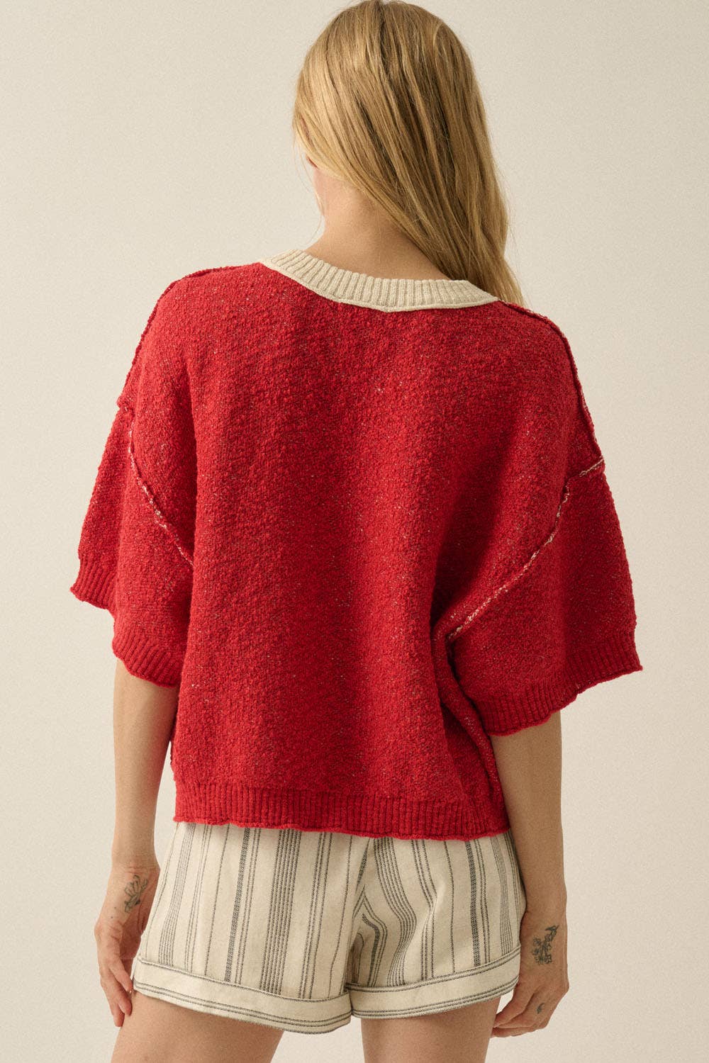 Fishes Textured Short Sleeve