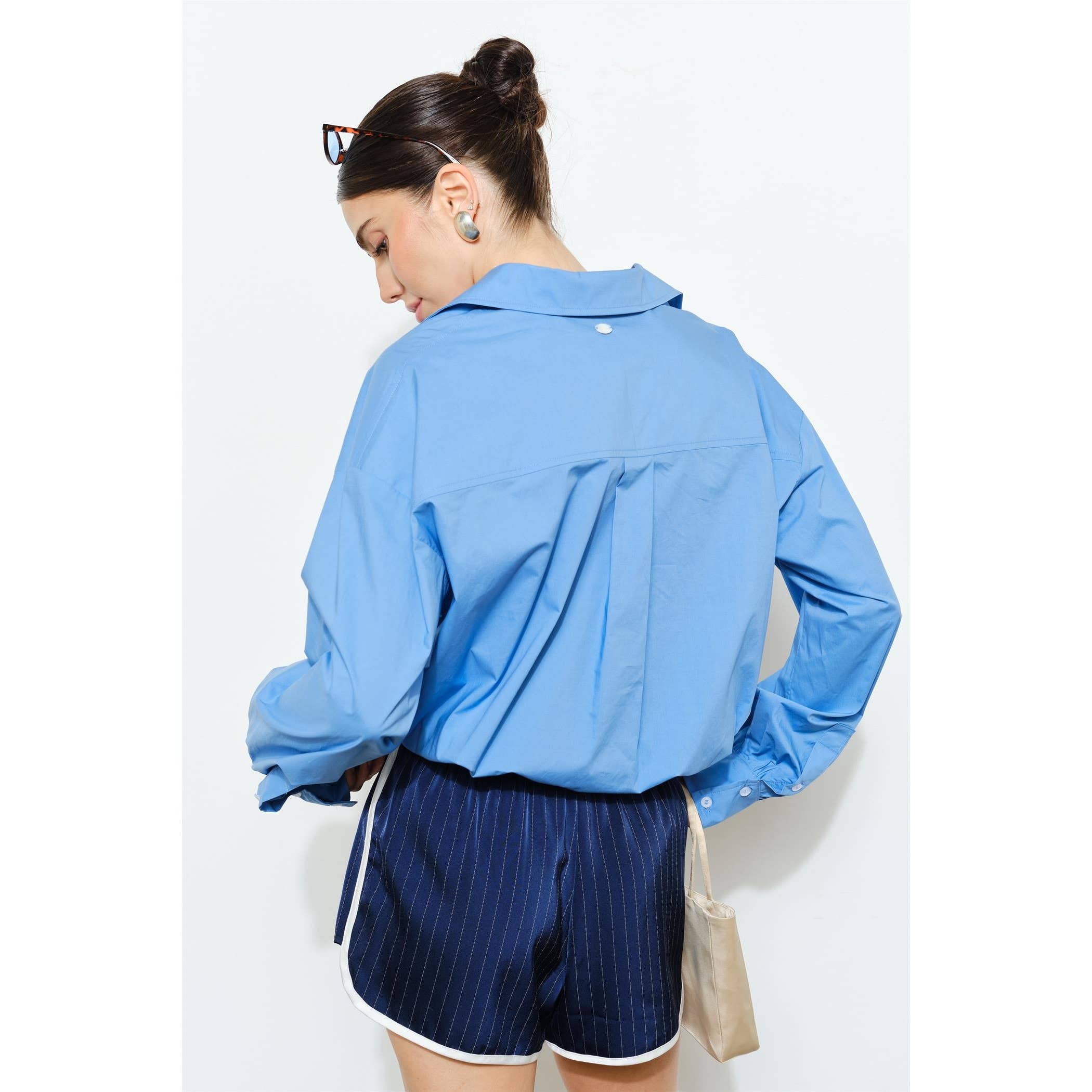 Carlotta Button-Down Shirt in Blue