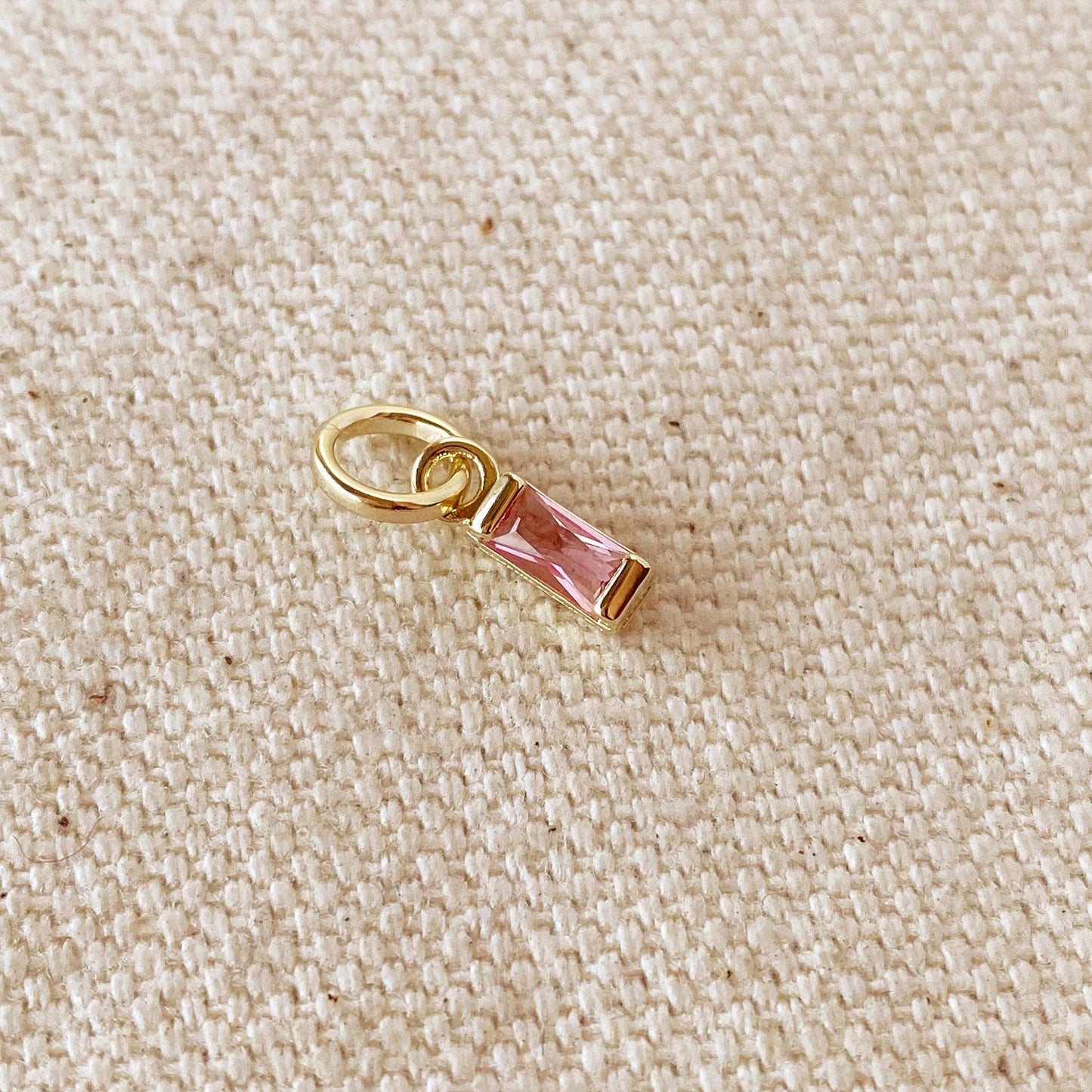Baguette Birthstone Charm