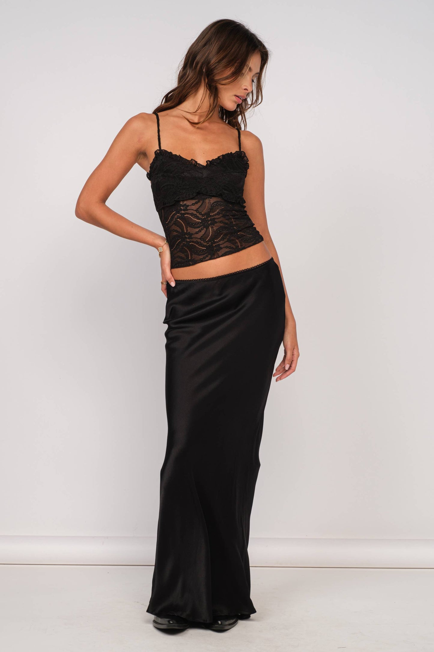 Victoria Satin Maxi Skirt