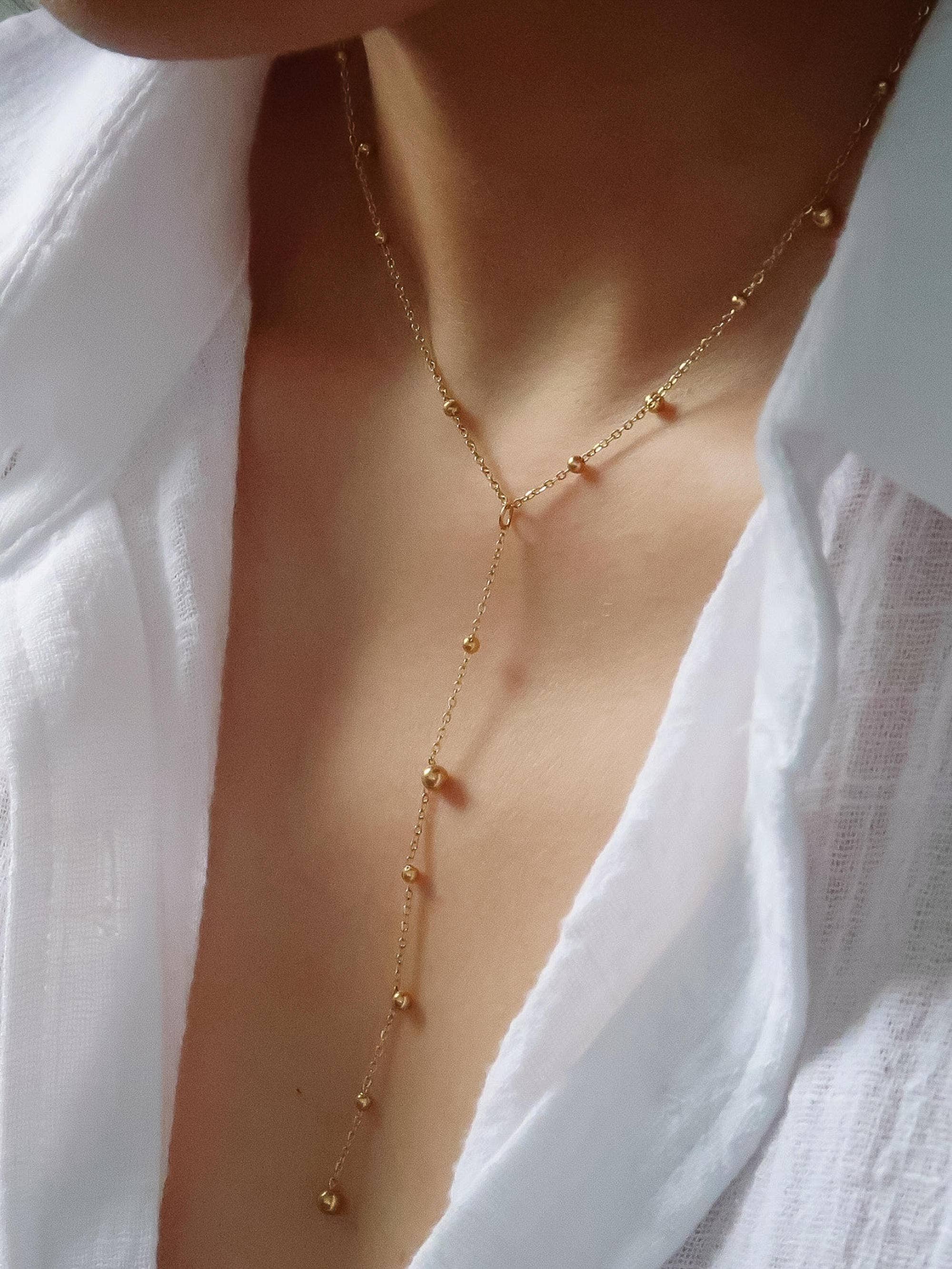 Beaded Y Lariat Necklace