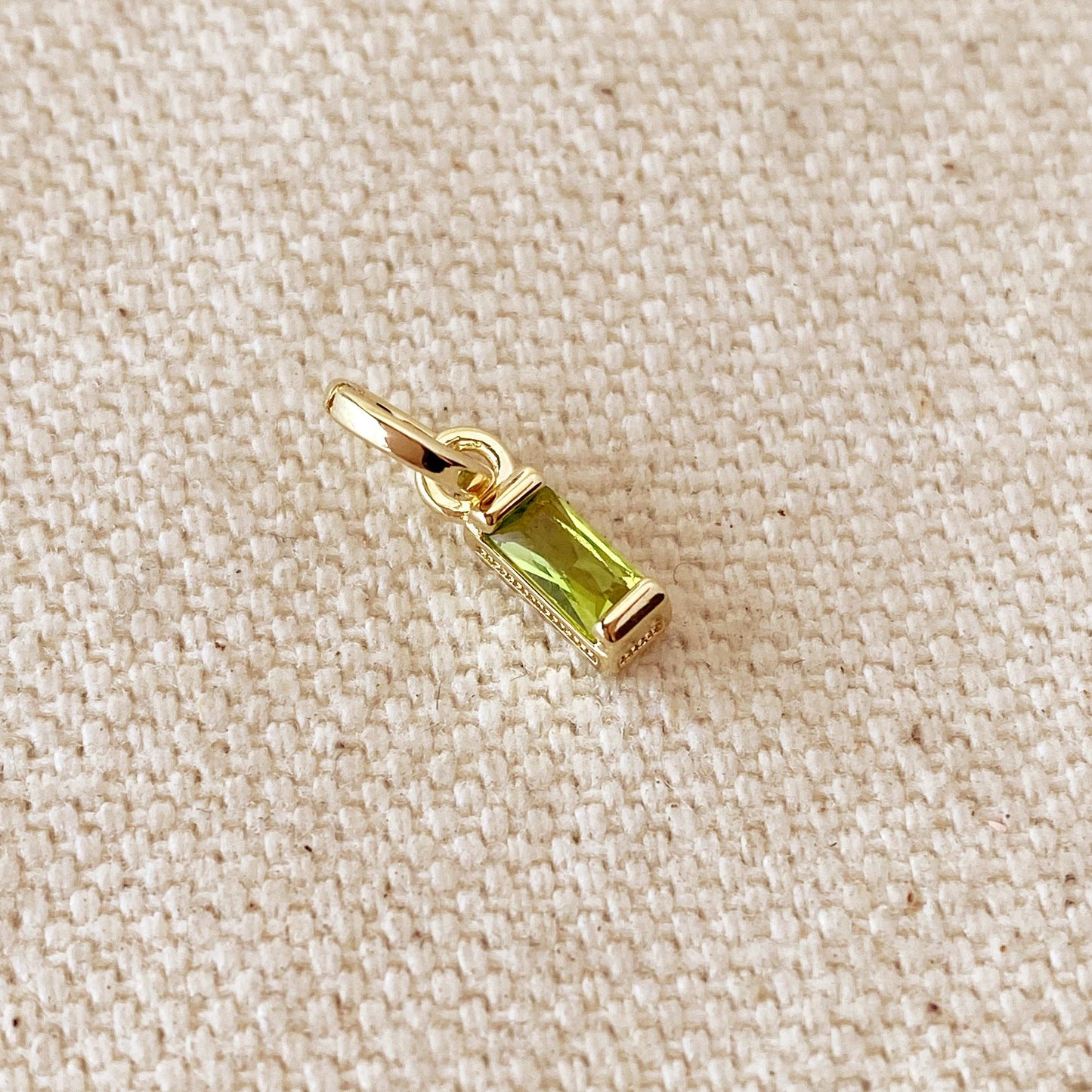 Baguette Birthstone Charm