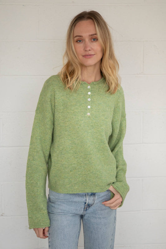 Piper Henley Pullover in Matcha