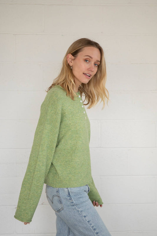 Piper Henley Pullover in Matcha