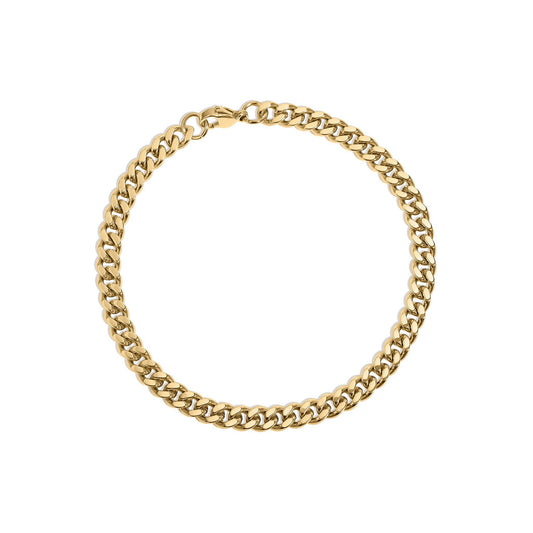 Diamond Cut Curb Chain Bracelet