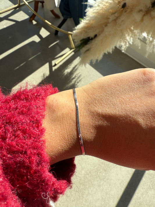 Herringbone Bracelet in Silver