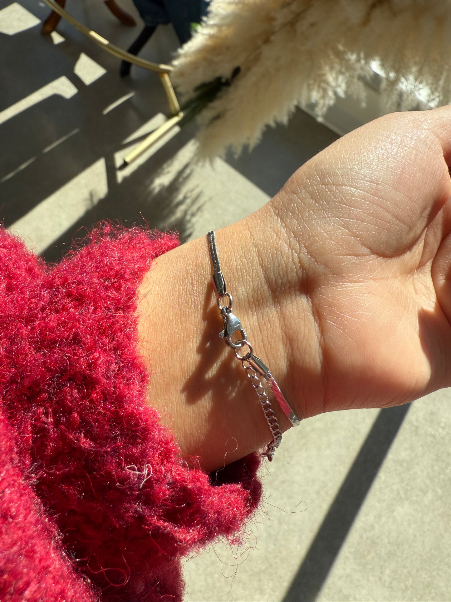 Herringbone Bracelet in Silver