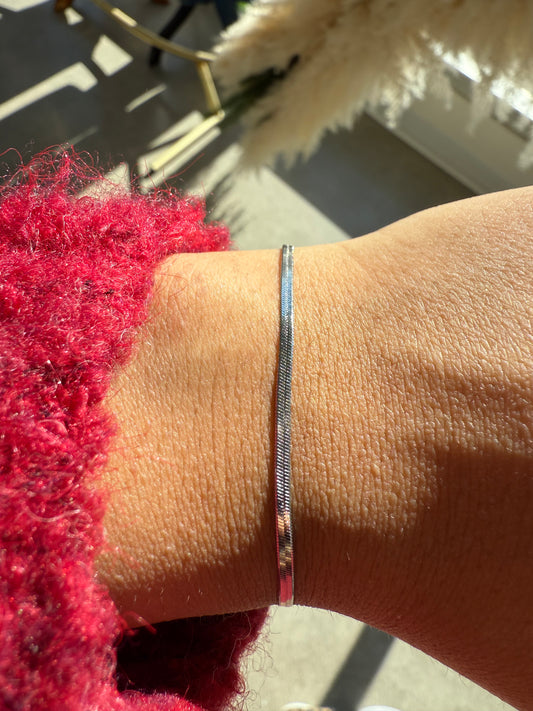 Herringbone Bracelet in Silver