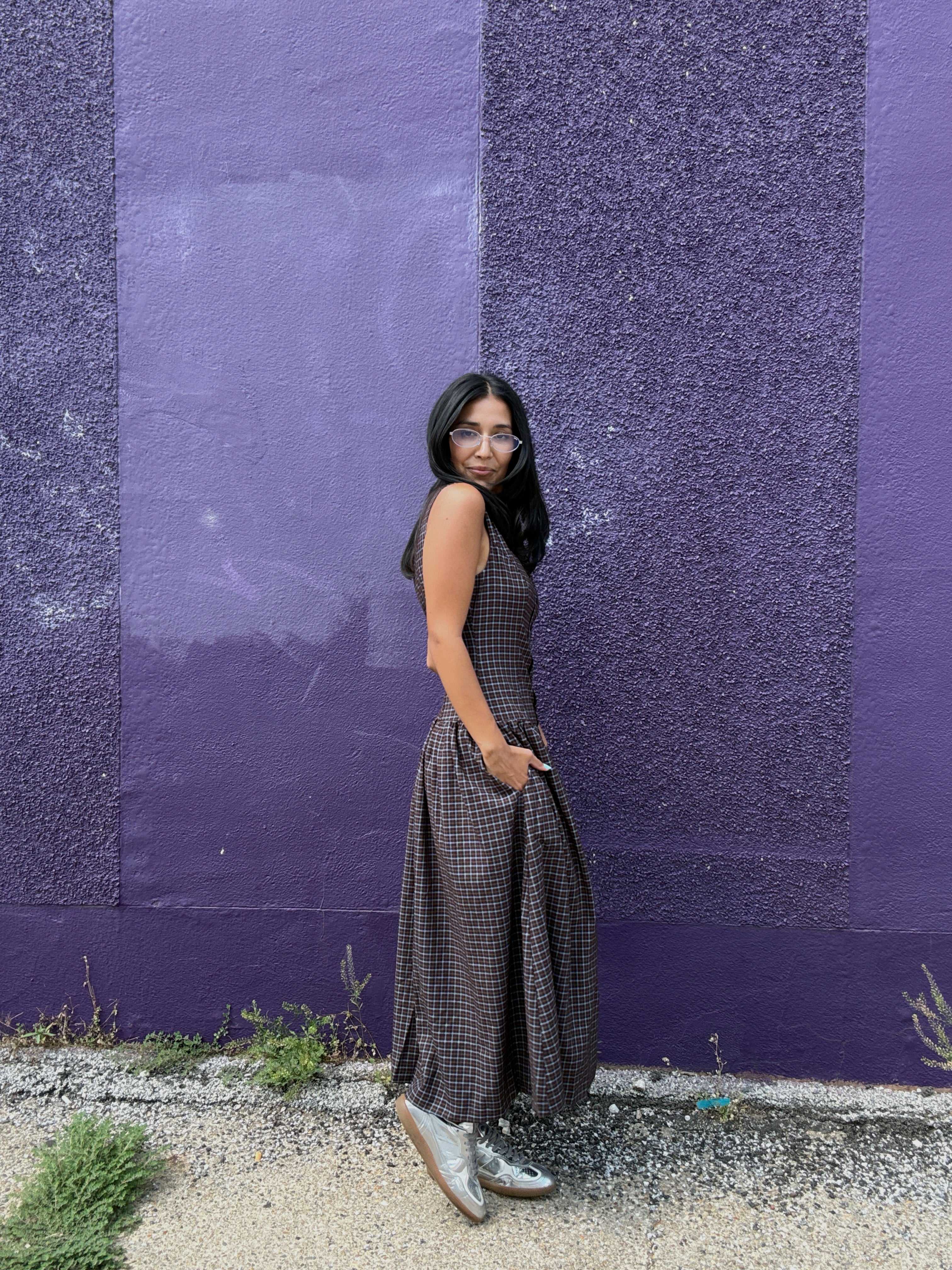 Allison Plaid Maxi Dress
