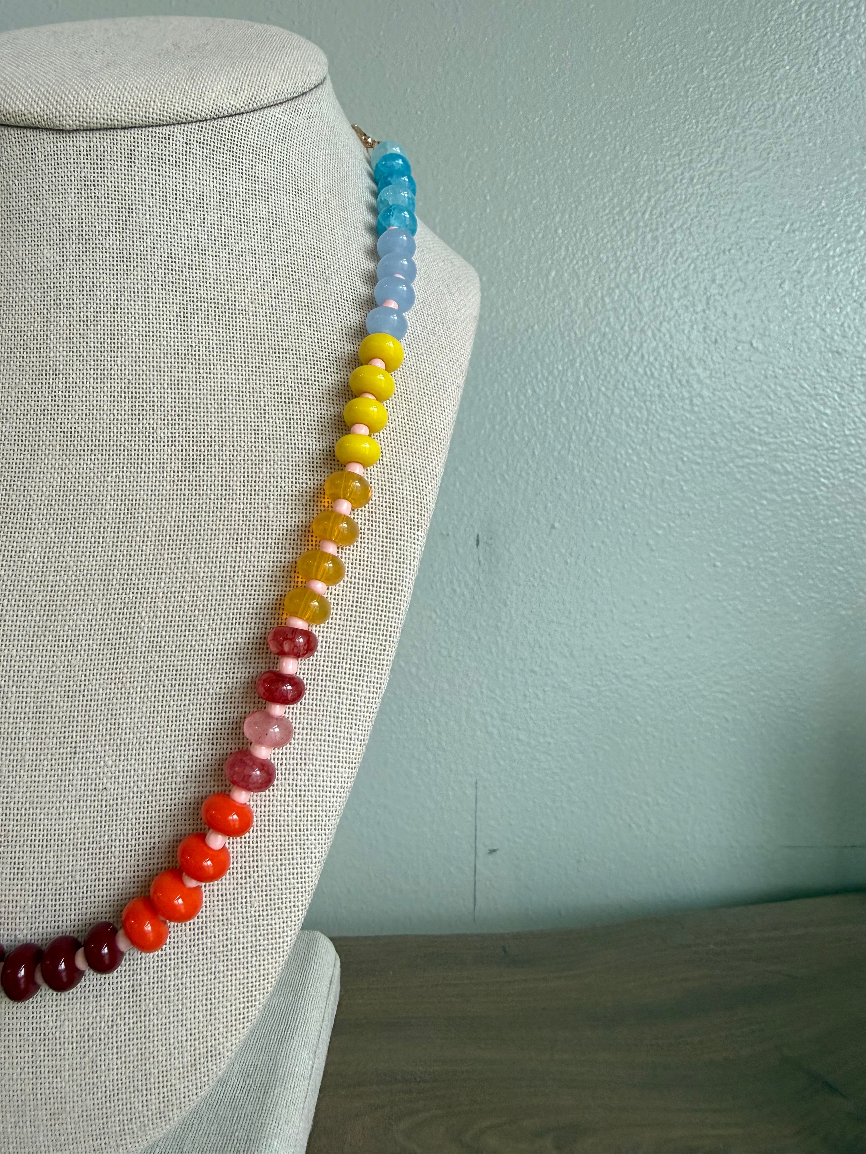 Rainbow Beaded Necklace
