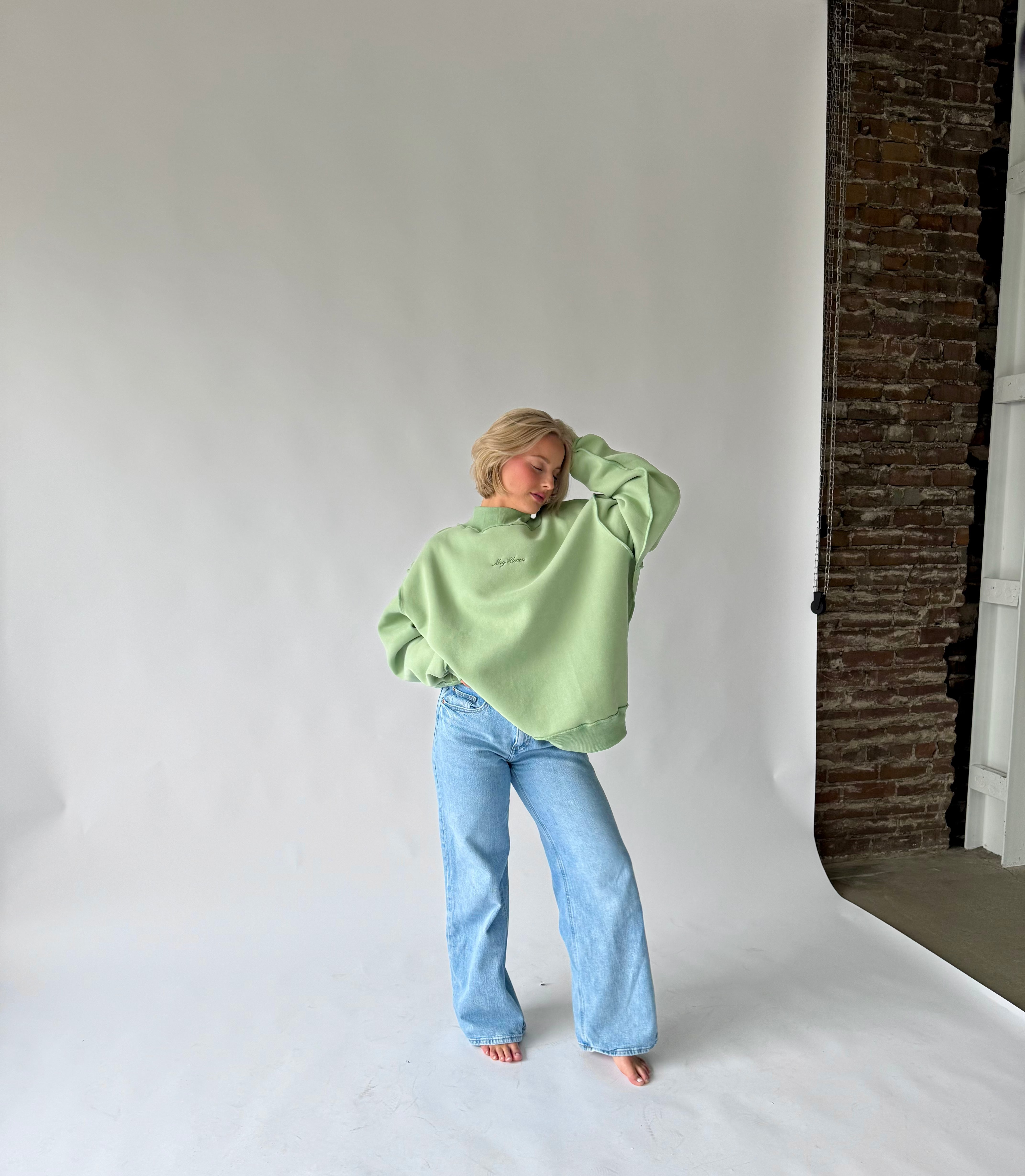 May Eleven Mock Crew in Sage