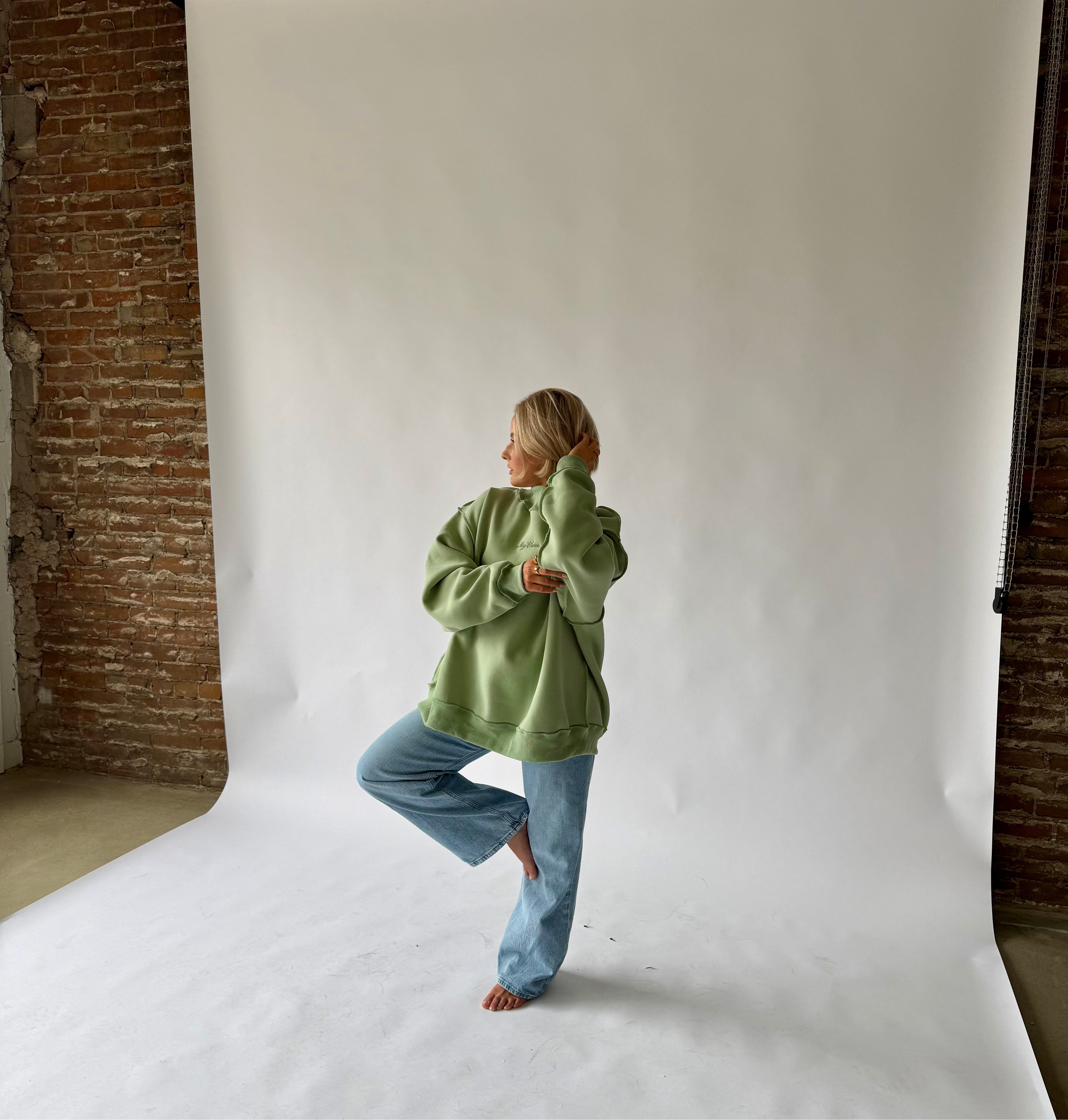 May Eleven Mock Crew in Sage