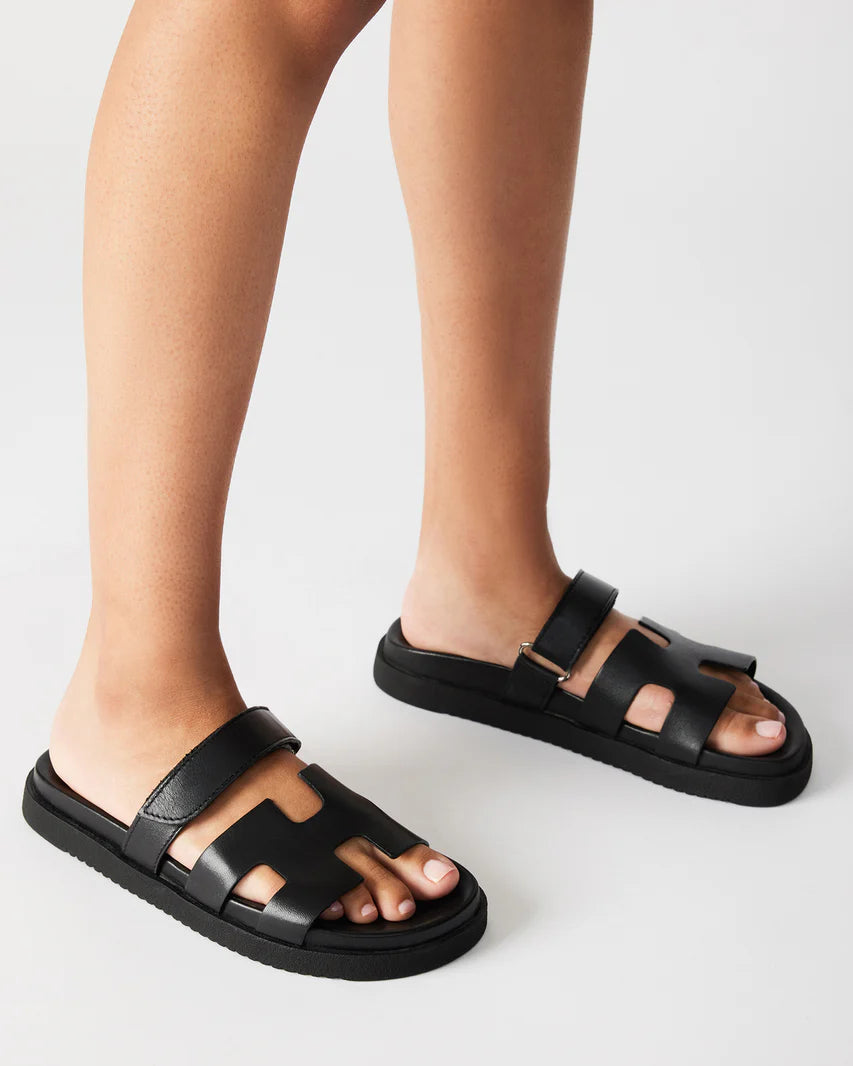 Mayven Black Leather | Steve Madden