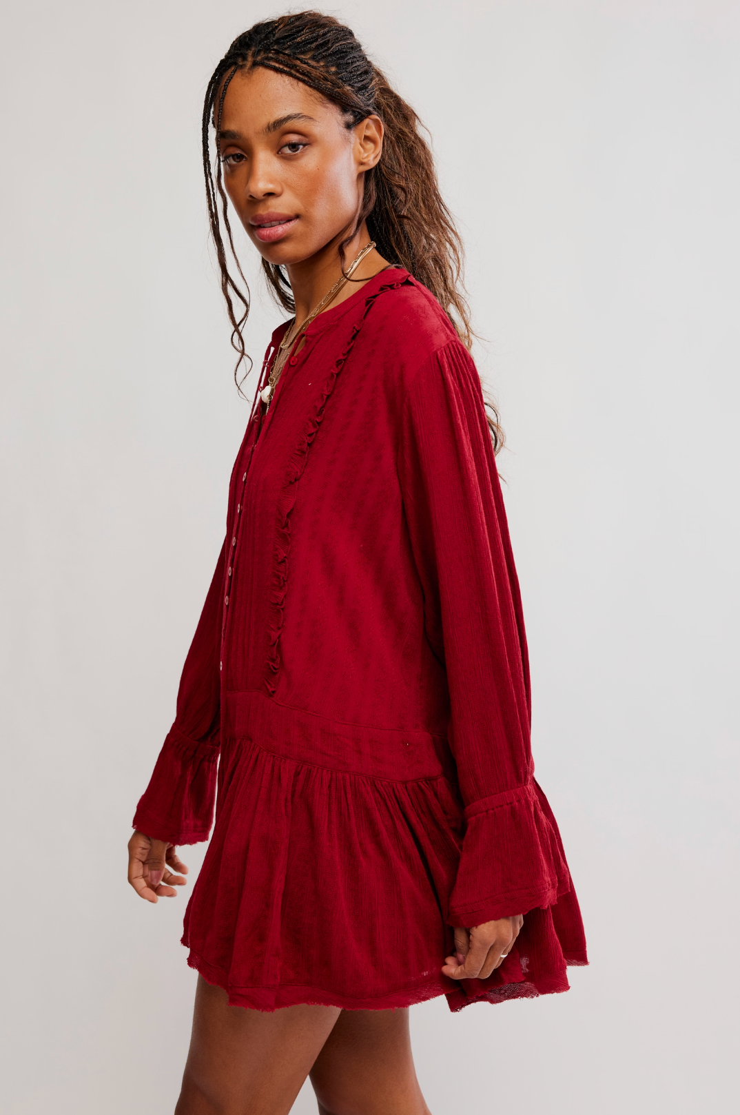 Haute Heirloom Mini Dress in Red Dahlia