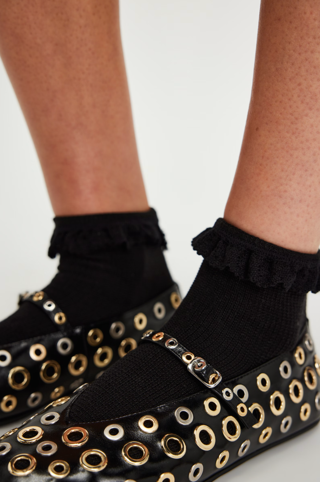 Beloved Waffle Knit Ankle Socks in Black