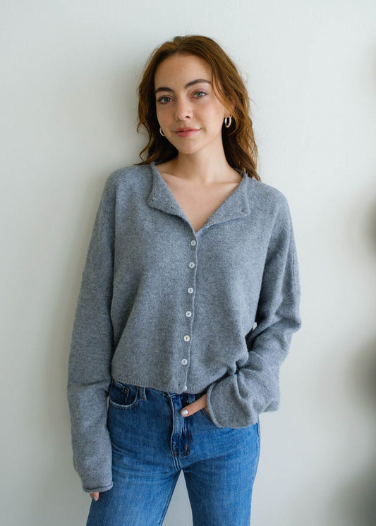 Piper Cardigan in Heather Grey