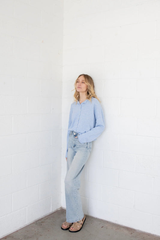 Piper Cardigan in Sky Blue