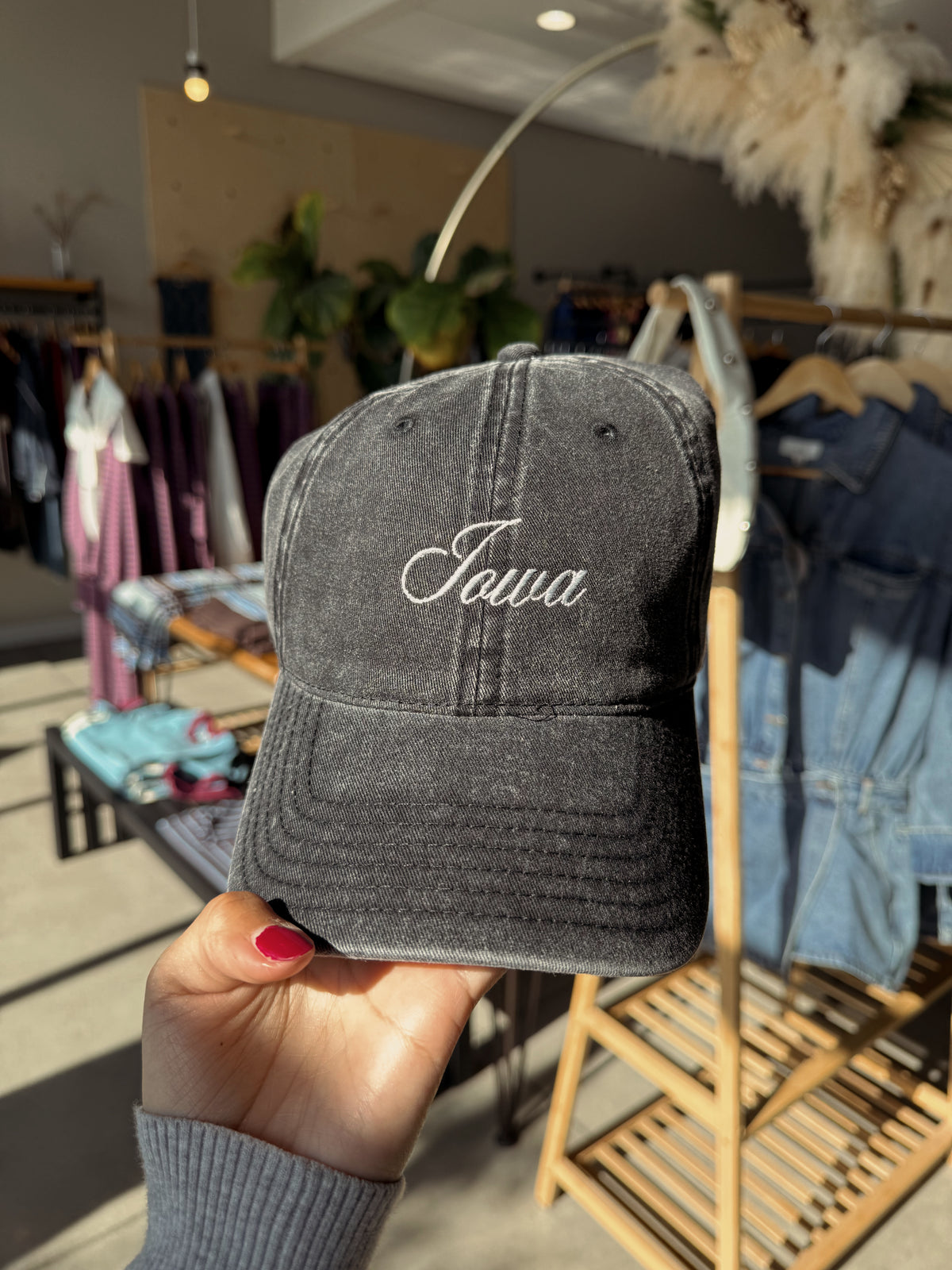 "Iowa" Embroidered Cotton Hat