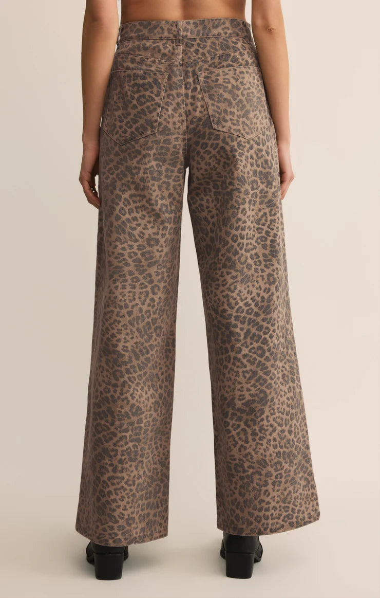 Marli Denim Leopard Pant | Z SUPPLY
