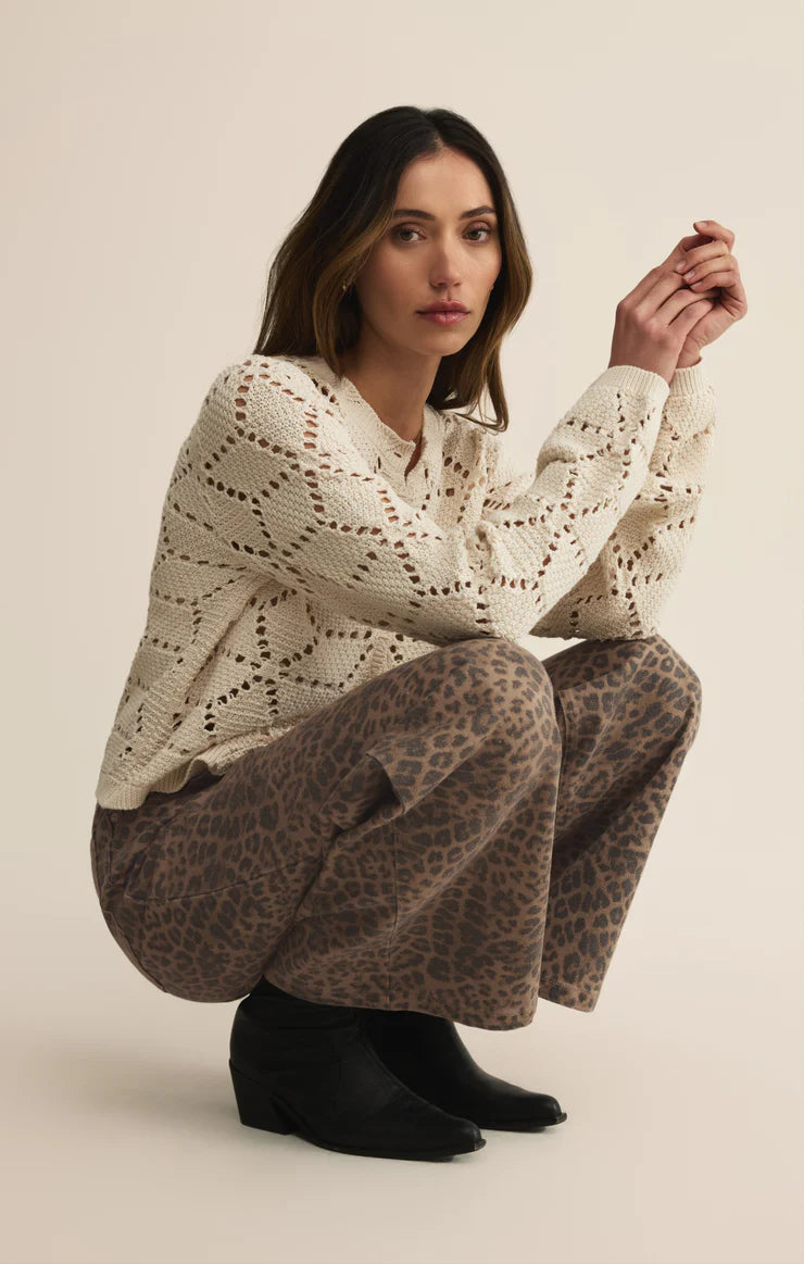 Marli Denim Leopard Pant | Z SUPPLY